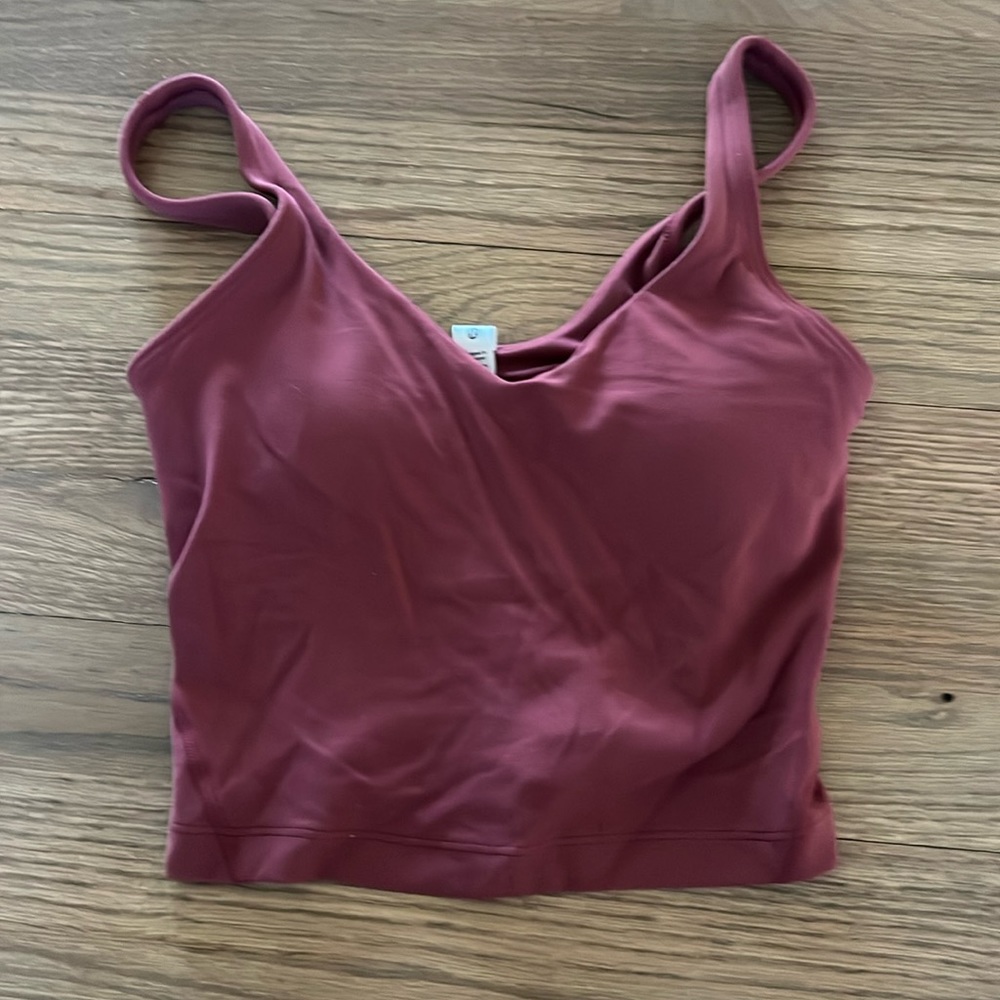 maroon lululemon align tank size:0